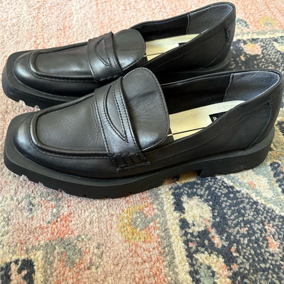 Dolce Vita Black Leather Loafers Size 7.5 - Picture 5 of 10